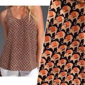 Joie Elephant print Silk tank size L